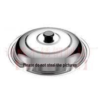 Nerūdijančio plieno sprogimui atsparaus stiklo voko dangtis, plokščias dugnas, 28CM-40CM 28cm Lid [Fits 26-27.5cm Pots] gray