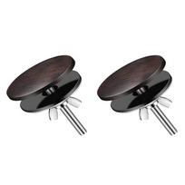 2PCS Kitchen Sink Faucet Hole Sealing Covers Zinc Alloy Construction with Rubber Gasket for Enhanced Leak Protection