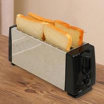 Electric Toaster European Standard Plug 4 Slices Bread Maker for Puff Pastry beige