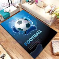 3D futbolo futbolo paveikslėlių kilimėlis Lfutbolo lauko spausdinimo kilimėliai miegamajam Svetainės kilimėlis Namų įėjimo durų kilimėlis Vaikų kambario kilimėlis 120cm x 160cm