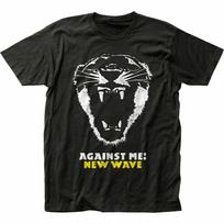 Against Me Wave Rock N Roll Grupės Marškinėliai Su Rože Juodi Unisex T-shirt - Vyriški Vasariniai Medvilniniai Grafiniai Marškinėliai 5XL black