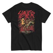 Slayer Hell Awaits Officially Licensed Mens T Shirt Black Unisex T-Shirt L brown