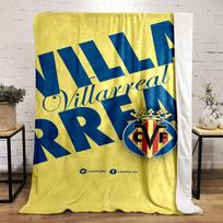 Villarreal CF Emblem printed Flannel blanket for bedroom, living room, sofa, and nap 80x120cm(31*47in) yellow