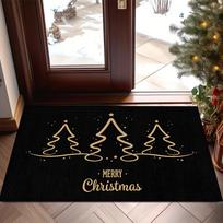 VIKAMA Christmas Rug Doormat Welcome Mat Outdoor Carpet 3 Christmas Tree Rug Soft Living Room Carpet Bedroom Rug Home Decoration 40X60CM white