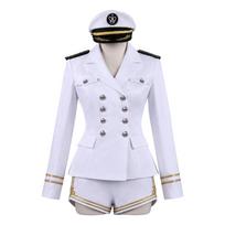 Zhang Yuanying įkvėptas tamsiai mėlynas jūreivio uniformos Cosplay kostiumas XL white