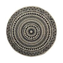 Jute Round Table Mats With Flower Design Reusable Rustic Environmentally Friendly For Dinner Parties Style27 gray
