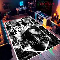 Billie Eilish poster Carpet Rug for Living Room Bedroom Home Sofa Decoration,Kids play Nonslip Floor Mat 40x60cm( 15x23in ) white