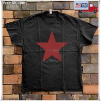 Rage Against the Machine Red Star Black Cotton T-shirt Size S-5XL XL brown