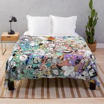 Battle Cats Throw Blanket Sleeping Bag blankets and throws Travel Blankets blankets for beds blankets throw blanket Size: 75*100cm, Weight: 230 GSM white