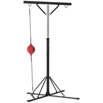 Punching Bag Stand, Height-Adjustable, with Speed Ball, Metal Frame, 160L x 145W x 175-220H cm, Black 160 x 145 x 220 cm