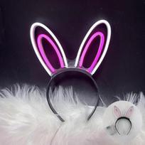 Kostiumų Cosplay Galvos Juostos Angelas Halo Neoninė Šviesa Šviečianti Galvos Juosta Švytėjimas Naktį gray