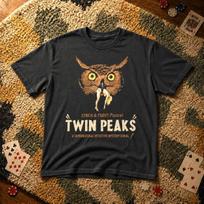 Twin Peaks Graphic T-shirt, David Lynch Movie Tee, Movie Fan Gift L brown