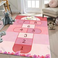 3D HD Hopscotch Carpet, Living Room Bedroom Mat, Comfortable Durable Rug, Modern Simple Style, Non-slip Rug for Children To Play 40cm x 60cm