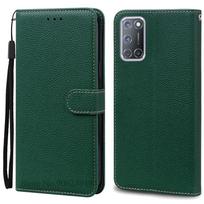 OPPO A52 A92 A72 dėklas Silikoninis Odinis Piniginė Apverčiamas Dangtelis OPPO A72 A52 A 72 52 92 OPPOA72 OPPOA52 Apverčiamas Dėklas Coque Fundas For OPPO A92 tamsiai žalia spalva