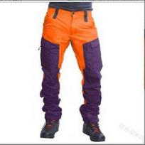 Men's Outdoor Casual Multi-pocket Color Block Cargo Pants 4XL