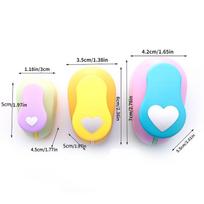 Random Color Heart Punch 9/16/25mm DIY Craft Hole Puncher for Scrapbooking Punches Maker Kids Scrapbook Paper Cutter Embossing. light green