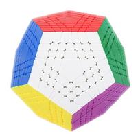 Sengso Teraminx 7X7 Magic Cube Professional Black/Stickerless Dodecahedron Megaminx Cube Puzzle Cubo Magico Educational Toy Gift blue