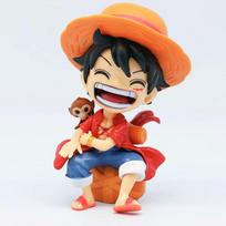 Bandai populiarus 13cm Anime figūrėlė One Piece Monkey D Luffy Roronoa Zoro Mielos žaislų Q Figural Nendoroid Automobilio dekoracija PVC figūrėlė Dovana