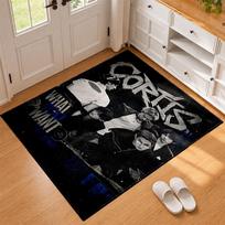 CORTIS Carpet Door Mat for Living Room or Bedroom Protective Mat Under Chair Office Decoration Christmas Gift Birthday Present 40cmx60cm black