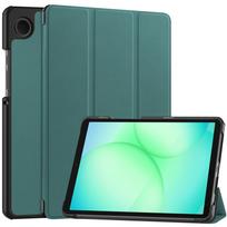 Funda For Samsung Galaxy Tab A11 8.7 inch Case PU Leather Tri-Folding Stand Back Tablet Cover SM-X130 SM-X133 X135N/G Cover Tab A11 8.7 2025 white