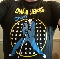Drebančios Shakin Stevens dainininko unisex marškinėliai Visų dydžių SU237 Unisex marškinėliai M gray