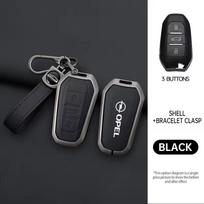 Zinc Alloy Leather Car HERXJS4E Remote Key Cover Case Shell For Opel Mokka Corsa Astra Combo Grandland Insignia Frontera Accessories black