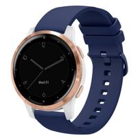 Garmin Vivoactive 4S 18mm vientisos spalvos minkštas silikoninis laikrodžio dirželis For Garmin Vivoactive 4S mėlyna