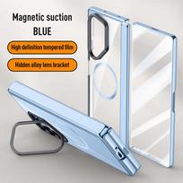 For Samsung Galaxy Z Fold 6 Magsafe Case Transparent Hinge All-inclusive Folding Shockproof Magnetic Wireless Charging Cover For Samsung Z Fold 6 white