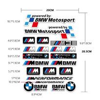 BMW M Performance Automobilio Dekoratyvinės Sparnų Bagažinės Lipdukai Emblema Ženklelis Modifikacija Vandeniui Atsparus Motociklo Kėbulo Atspindintis Lipdukas