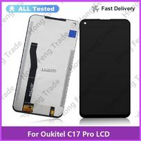Pilnas LCD ekrano ir lietimui jautraus stiklo surinkimas Oukitel C17 Pro white