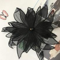 New Dacron Handmade DIY Beading Flower Flower Shape Clothing Accessories Collar Accessories black