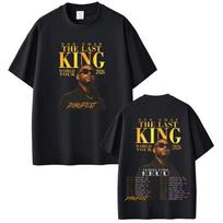 Rapper Don Omar The Last King Tour 2026 Graphic Unisex Summer T Shirt 100%Cotton Men's Women's Popular Fashion Fan Casual Tshirt 120 black
