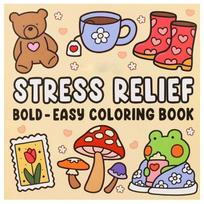 In Stock: Cross-border Anti-stress Coloring Book for Adults and Kids - Fun Doodling & Relaxation 208x208mm