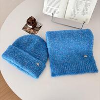 3 vnt. rinkinys Žieminė kepurė Šalikas Jutikliniai pirštinės Unisex Megztas Šiltas Beanie Kaklo mova Pirštinės Rinkinys Rudeniui Žiemai Lauko Kasdieniam dėvėjimui mėlyna