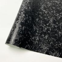 Carbon Fiber Chopped Strand Forged Vinyl Car Wrap Film Auto Modification Sticker Protective Strip Door Sill Side 10X152 CM