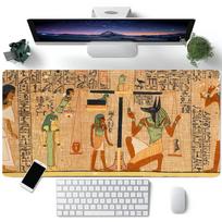 Ancient Egyptian Mythology Mouse Pad Large Gaming Keyboard Mat LockEdge Rubber Computer Office Accessories 30cmx60cm white