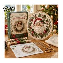 Cross Stitch Kit with Preprinted Patterns Christmas Embroidery for Beginners, Pre-Printed Pattern Full Set Anniversary And Birthday Gift Ideas K