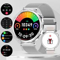 LIGE Naujas išmanusis laikrodis Moterims Pilnas apskritimas Jutiklinis ekranas Bluetooth skambučiai Atsparus vandeniui Sportinė veikla Fitness Išmanusis laikrodis Moteriška dovana mesh belt