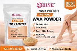 SHINE Hair Removal (Wax) Powder, Gentle Formula for All Skin Types, Smooth and Soft Results