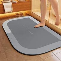 Modern Minimalist Diatomite Soft Bath Mat Quick Dry Water Absorbent Non Slip Washable Shower Vanity Entry Decor Rug 60x90cm 24x36inch