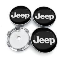 4 vnt. 60 mm automobilio ratų centriniai dangteliai Lipdukas Emblema Jeep Grand Cherokee Wrangler JK Gladiator Compass Renegade Patriot