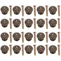 20pcs Antique Bronze Cabinet Knobs Single Hole Drawer Pulls Vintage Furniture Handles  For Drawers