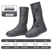 Chaka Vandeniui atsparūs, dykumai pritaikyti, aukšti, unisex batų apdangalai žygiams ir lietui L (Height 35CM), Order Larger for Thick Soles gray