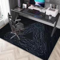 Neon Game Controller Pattern Chair Mat Anti Slip Durable Rug for Gaming Room Dorm Bedroom Household Home Decor 80x160cm 31x63inch