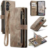 Samsung Galaxy A34 5G dėklas CaseMe C30 daugiafunkcinis odinis telefono dėklas For Samsung Galaxy A34 5G ruda