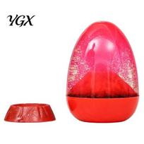 Volcanic Quicksand Hourglass Volcano Eruption Liquid Motion Timer, Egg?Shaped Floating Sand Hourglass, Egg Shaped Office Decor Desktop Dynamic raudona