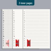 Stylish B5 Ring Binder Notebook with Detachable Coil, Thick Pages, Ideal for Students gray