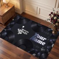 Depeche Mode Personalizuotas Krištolinio Velvūro Kilimas, Individualus Vardas Tekstas Minkštas Neslystantis Kilimas Svetainei Miegamajam 60cmx90cm