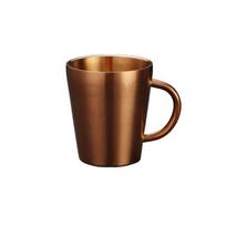 Dvigubos sienelės nerūdijančio plieno kavos puodelis, plaktos tekstūros, termosinis puodelis, skirtas stovyklavimui 350ml-Style2 Rose Gold