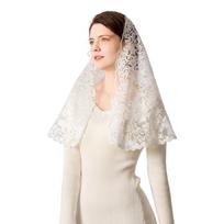 Elegant Lace Edge Scarf Comfortable Head Cover Strong Polyester Material For Spiritual Moment Or Travel balta